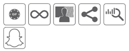 Ícones de características do Totem Ipad